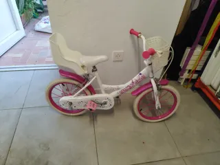 Bicicleta niña 16 con cesta y asiento