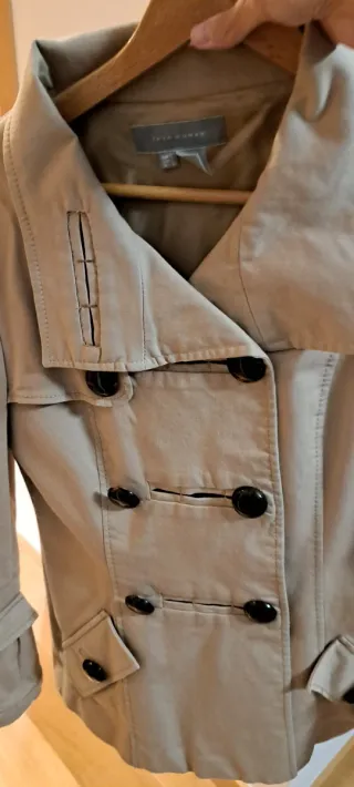 Gabardina Zara Beige Mujer