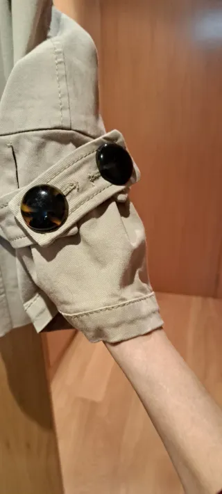 Gabardina Zara Beige Mujer