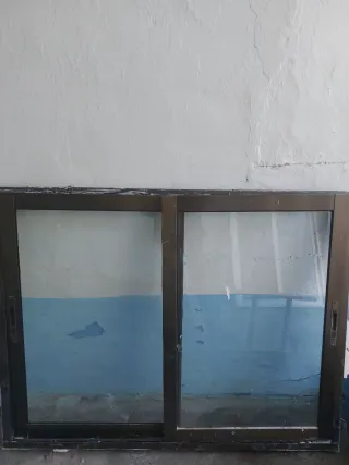 Ventana aluminio bronce corredera