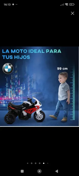 Moto eléctrica BMW S 1000 RR para niños