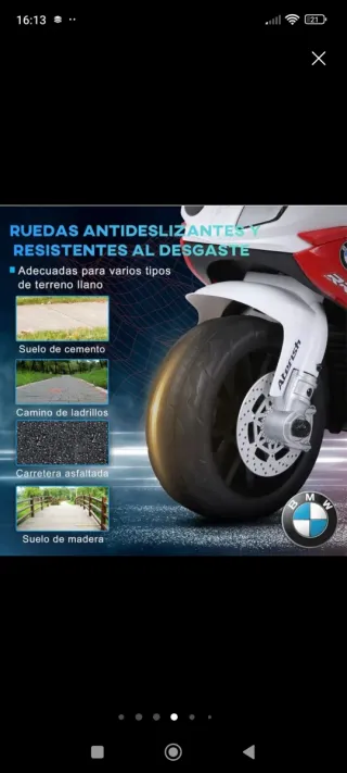 Moto eléctrica BMW S 1000 RR para niños