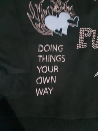 Sudadera Zara Negra con Estampado