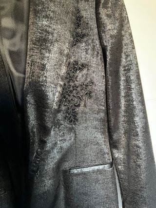 Abrigo largo negro Zara