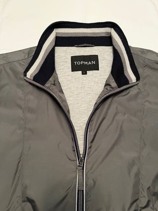 Cazadora bomber Topman gris estilo vintage