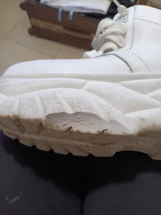 Zapatillas plataforma blancos estilo buffalo