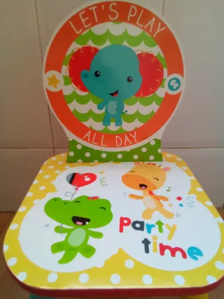 Silla infantil madera animales