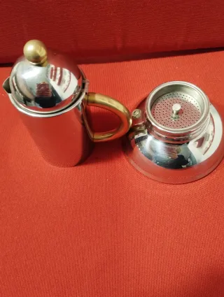 Caffettiera Orchidea anni '80 Gold line 3/4 tazze