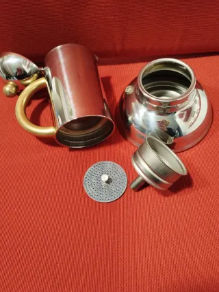 Caffettiera Orchidea anni '80 Gold line 3/4 tazze