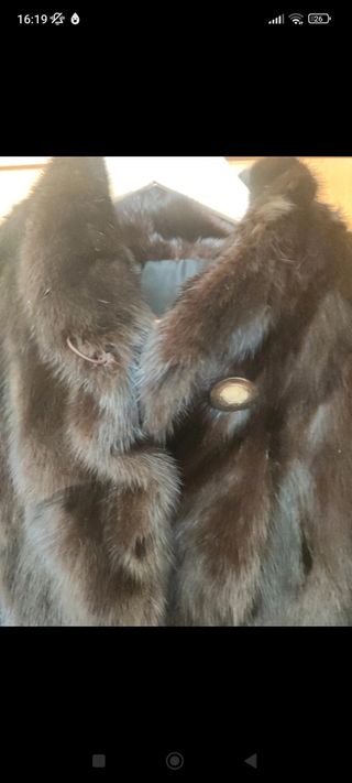 Abrigo de piel auténtica