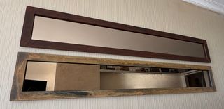 2 Espejos Horizontales Madera y Cristal