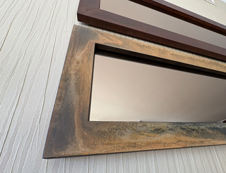 2 Espejos Horizontales Madera y Cristal