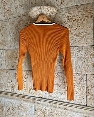 Jersey Morgan canalé mostaza talla L