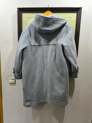 Abrigo azul claro mujer con capucha