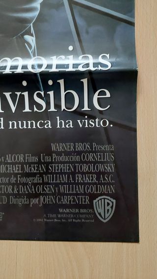 Cartel Original Memorias de un Hombre Invisible