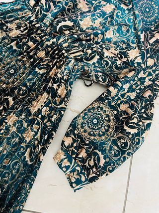 Abito lungo raso stampa floreale