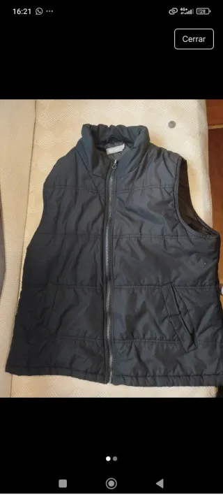 Chaleco acolchado hombre negro