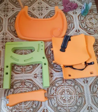 Trona Graco Naranja y Verde. Highchair.