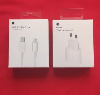 Caricabatterie USB-C 20W e cavo USB-C a Lightning 2 mt.