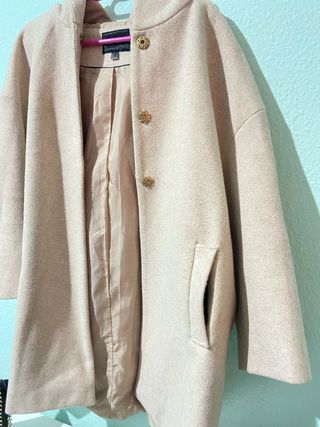 Gabardina Cortefiel Beige Talla S