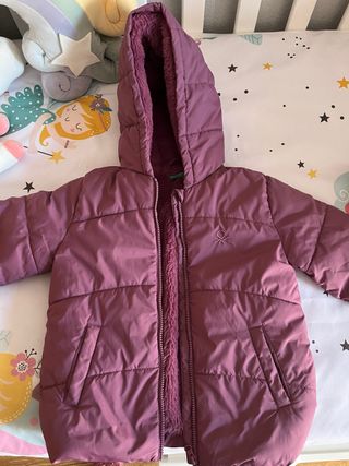 Plumas Benetton niña 5-6 años morado