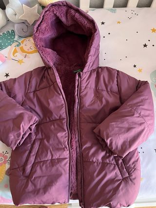 Plumas Benetton niña 5-6 años morado