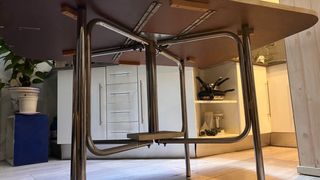 Mesa plegable vintage fórmica cromada