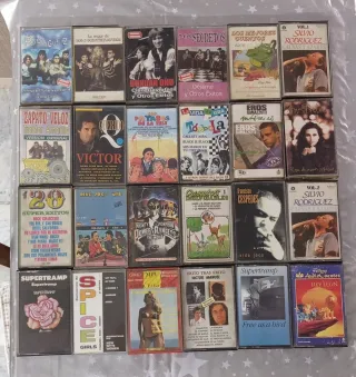 Lote 24 Cintas Cassette Vintage Música Variada