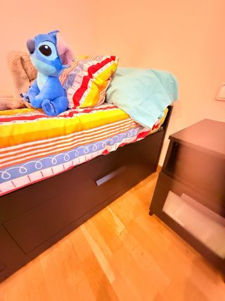 Cama nido ikea brimnes extensible negra con mesita