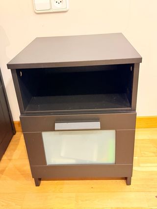 Cama nido ikea brimnes extensible negra con mesita