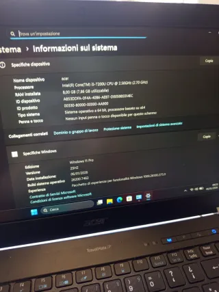 PC PORTATILE GAMING ACER|8GB RAM DDR4|SSD 256GB|