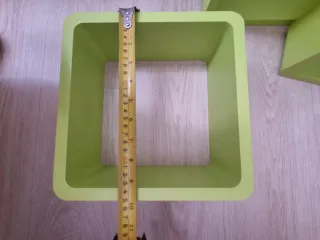 Estanterías cuadradas verdes (set de 3)