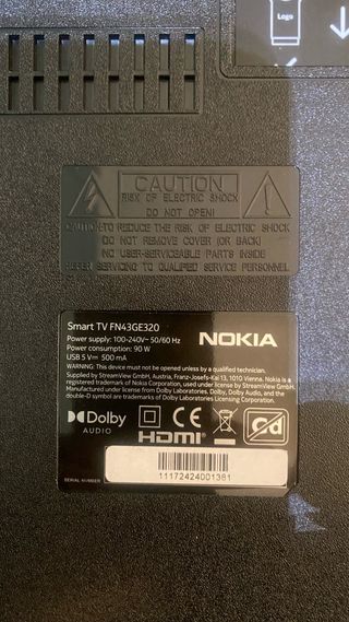 Placa TV Nokia 43 Pulgadas + Mando