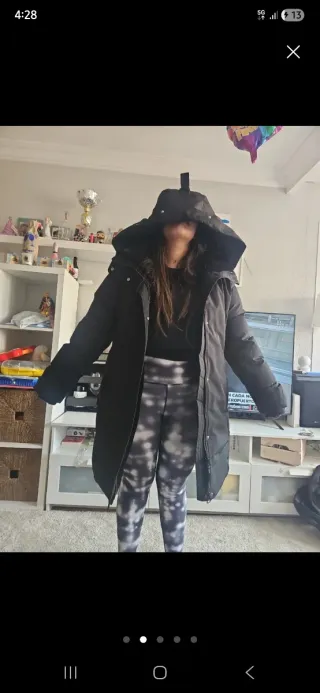 Parka larga invierno BT Outerwear negra