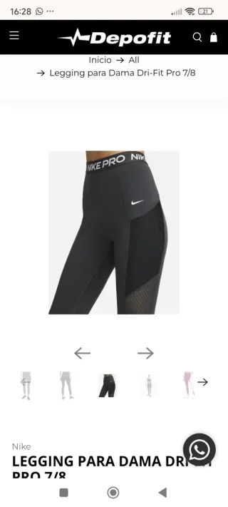 Leggings Nike Pro Mujer Negro