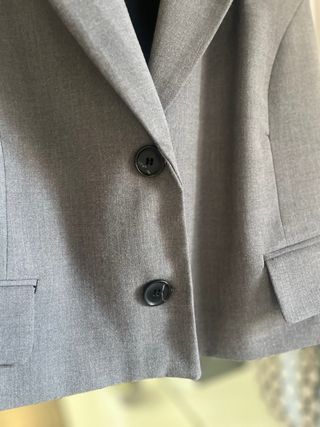 Chaleco Zara Gris Mujer