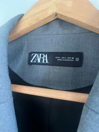 Chaleco Zara Gris Mujer