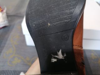 Botín marrón tacón piel y ante T37