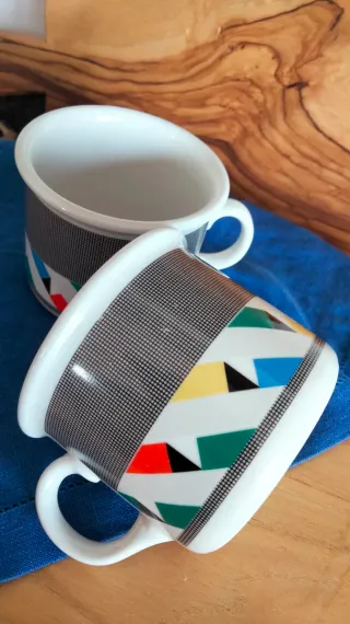 2 tazze Arlecchino Cipa Italy vintage