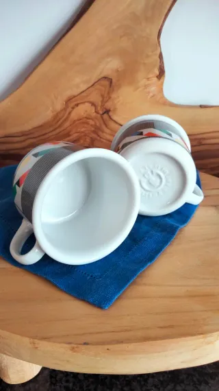 2 tazze Arlecchino Cipa Italy vintage