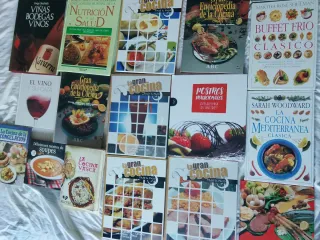 Lote De libros de cocina y vinos