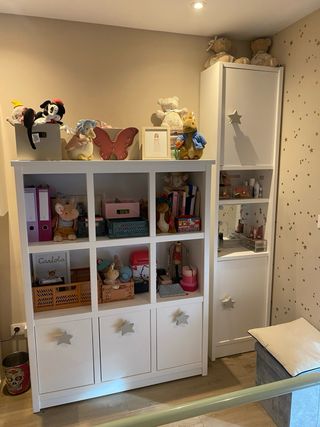 Conjunto de estanterias infantil blanca