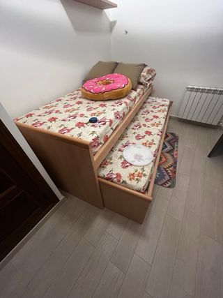 Litera con cajones y colchones