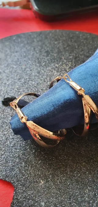 Pendientes Aro Doble Dorado