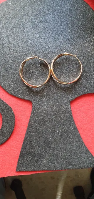 Pendientes Aro Doble Dorado