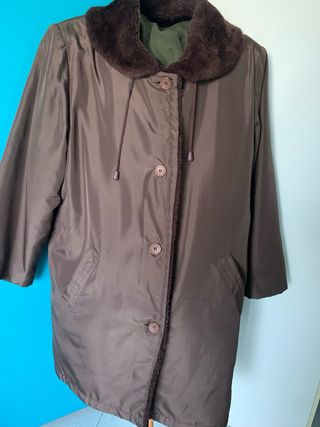 Giaccone donna oversize imbottito marrone L