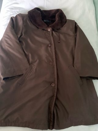 Giaccone donna oversize imbottito marrone L