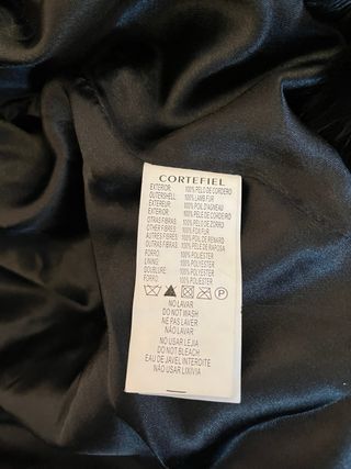 Chaqueta Piel Cordero y Zorro Negra