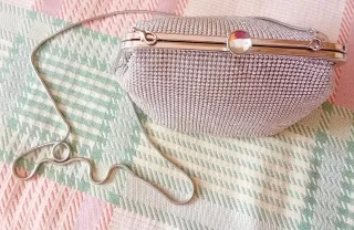 Pochette Argento con Strass