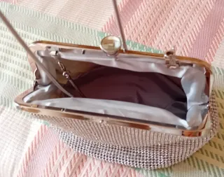 Pochette Argento con Strass